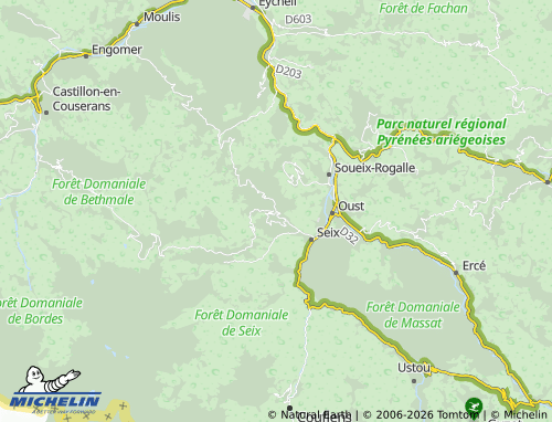 Mappa MICHELIN Sentenac-d'Oust - ViaMichelin