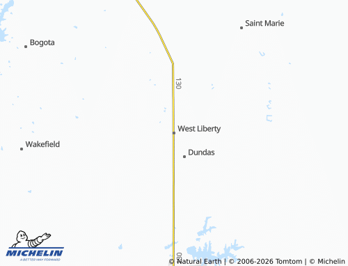Carte MICHELIN West Liberty - ViaMichelin