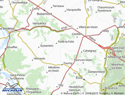 Mappa MICHELIN Guitry - ViaMichelin