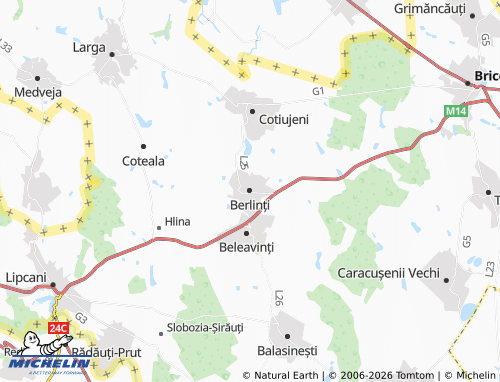 Mappa MICHELIN Berlinți - ViaMichelin