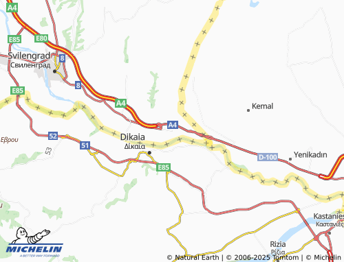 MICHELIN Kapitan Andreevo map - ViaMichelin