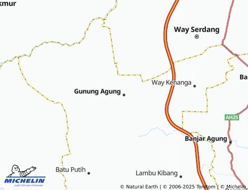 MICHELIN Gunung Agung map - ViaMichelin