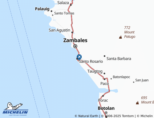MICHELIN Santo Rosario map - ViaMichelin