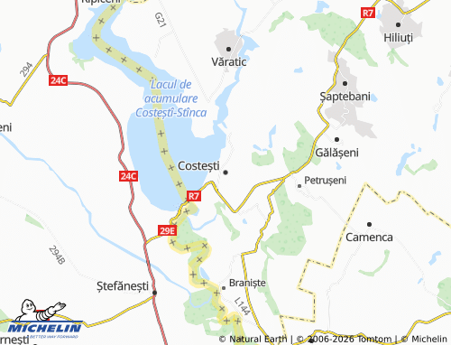 Mappa MICHELIN Costești - ViaMichelin