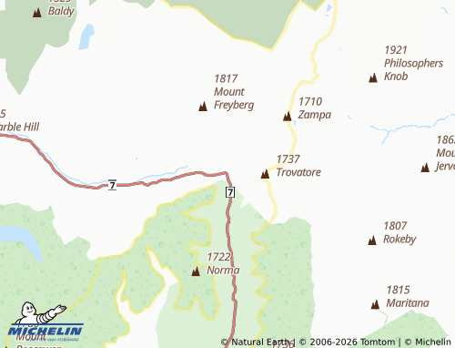 Mapa MICHELIN Lewis Pass - ViaMichelin