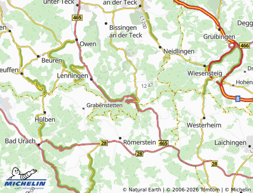 MICHELIN Gutenberg map - ViaMichelin