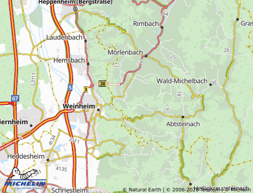 MICHELIN Birkenau map - ViaMichelin