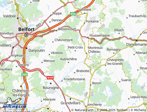 MICHELIN Novillard map - ViaMichelin