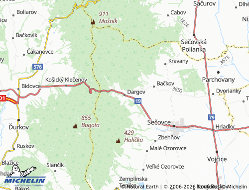 MICHELIN-Landkarte Dargov - ViaMichelin