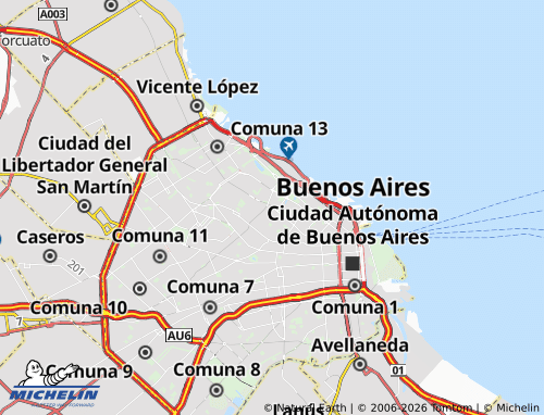Mappa MICHELIN Comuna 14 - ViaMichelin