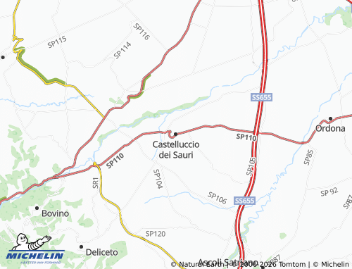Mappa MICHELIN Castelluccio dei Sauri - ViaMichelin