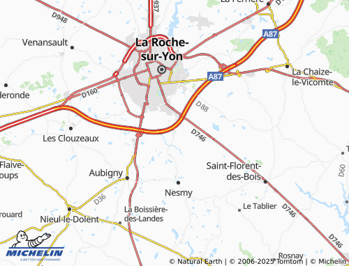 MICHELIN Le Fougeré map - ViaMichelin