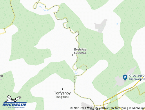 MICHELIN-Landkarte Bystritsa - ViaMichelin