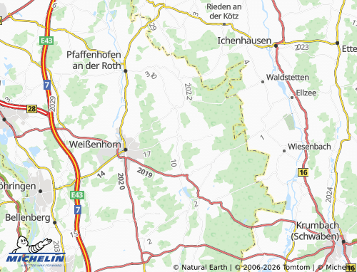 Mappa MICHELIN Biberachzell - ViaMichelin