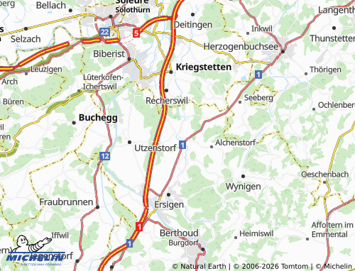 MICHELIN-Landkarte Koppigen - ViaMichelin