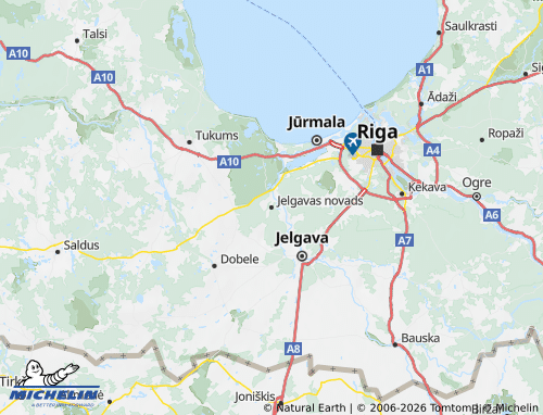 Mapa MICHELIN Jelgavas novads - ViaMichelin
