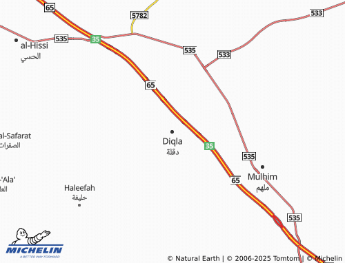 MICHELIN Diqalah map - ViaMichelin