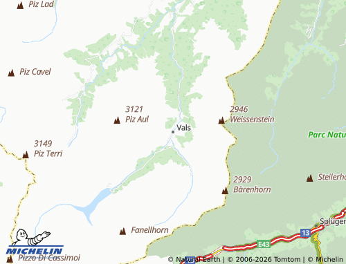 Carte MICHELIN Vals - ViaMichelin
