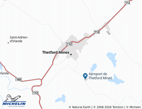 MICHELIN-Landkarte Thetford Mines - ViaMichelin
