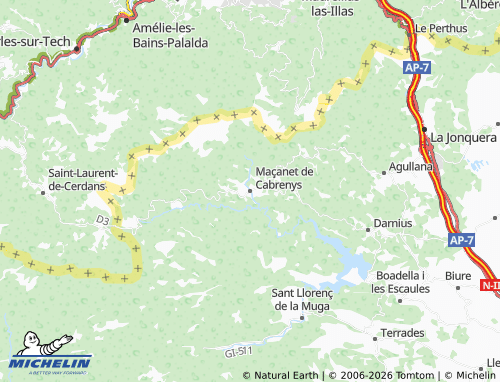 Carte MICHELIN Maçanet de Cabrenys - ViaMichelin