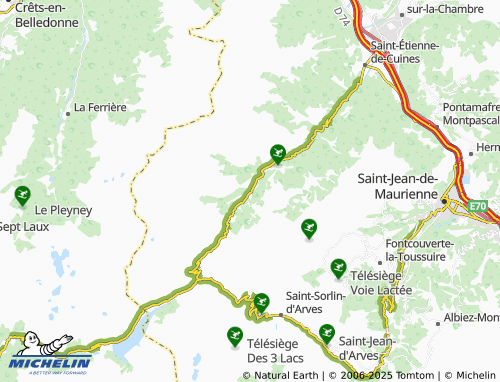 MICHELIN La Chal map - ViaMichelin