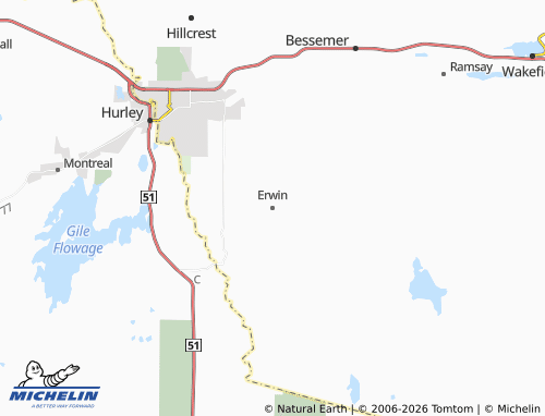Mappa MICHELIN Erwin - ViaMichelin