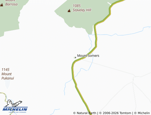MICHELIN-Landkarte Mount Somers - ViaMichelin