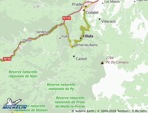 Mapa MICHELIN Casteil - ViaMichelin