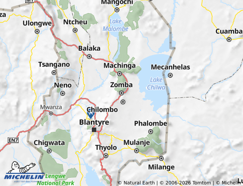 MICHELIN-Landkarte Zomba - ViaMichelin