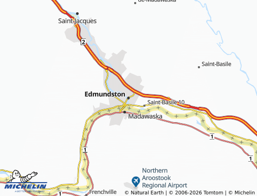 Mappa MICHELIN Edmundston - ViaMichelin