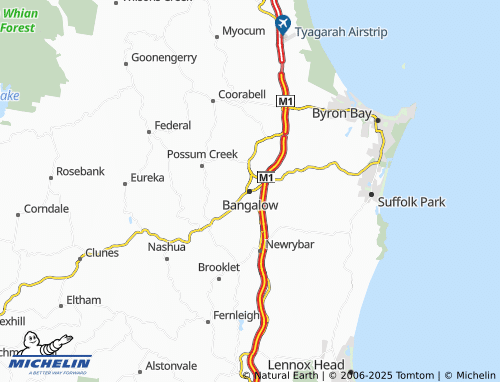 MICHELIN Bangalow map - ViaMichelin