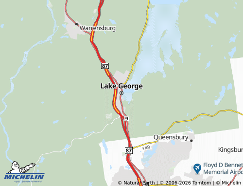 Mapa MICHELIN Lake George - ViaMichelin