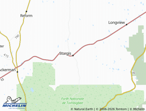 Mapa MICHELIN Sturgis - ViaMichelin