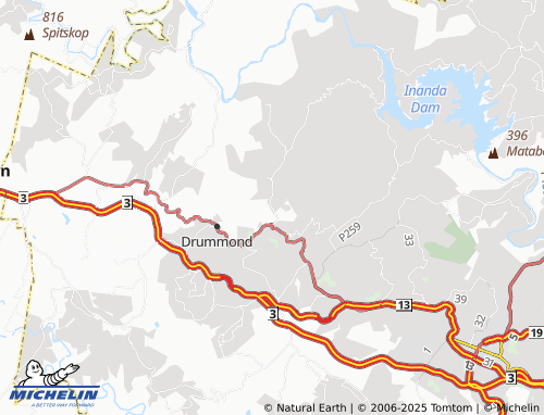 MICHELIN-Landkarte Quadi South 2 - ViaMichelin