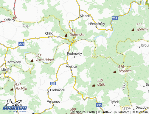 Mapa MICHELIN Podmokly - ViaMichelin