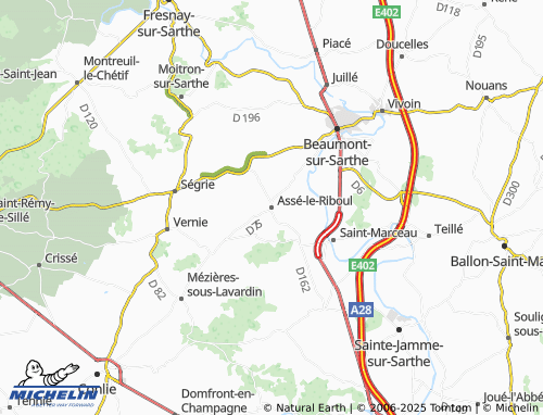 MICHELIN-Landkarte Assé-le-Riboul - ViaMichelin