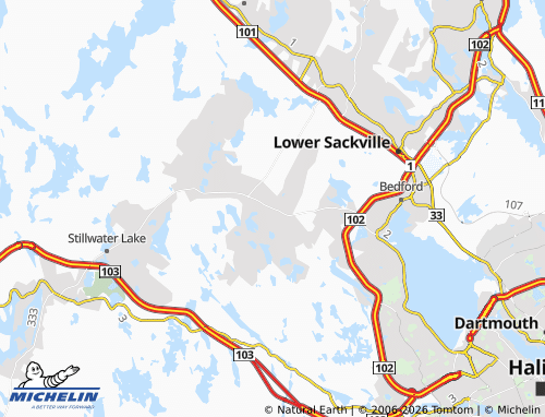 Mapa MICHELIN Hammonds Plains Road - ViaMichelin