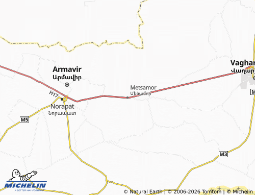 Mappa MICHELIN Metsamor - ViaMichelin