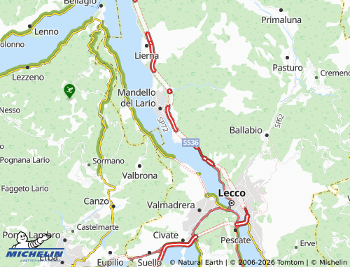 MICHELIN Abbadia Lariana map - ViaMichelin