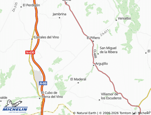 MICHELIN Fuentespreadas map - ViaMichelin