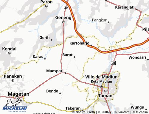 MICHELIN Barat map - ViaMichelin