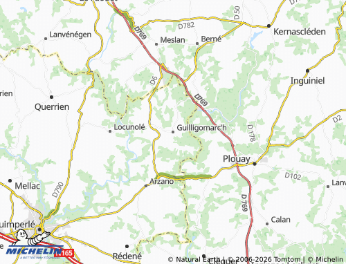 Carte MICHELIN Guilligomarc'h - ViaMichelin