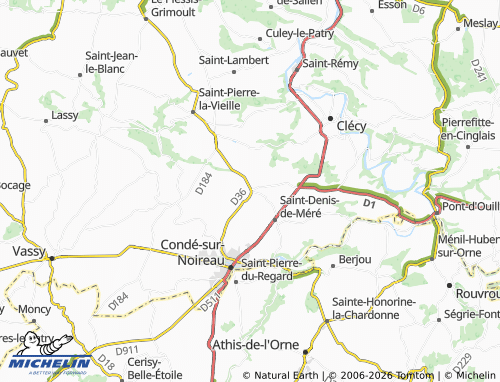 MICHELIN Proussy map - ViaMichelin