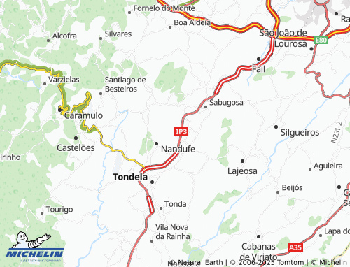 Mapa MICHELIN Santa Ovaia de Cima - ViaMichelin