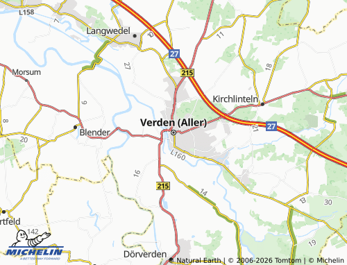 MICHELIN-Landkarte Verden (Aller) - ViaMichelin