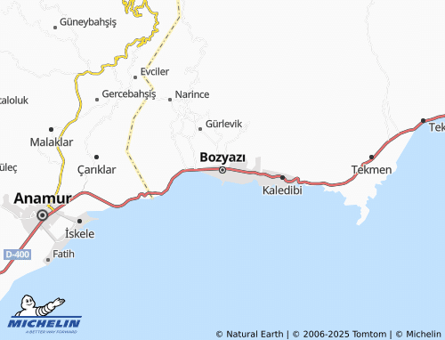 Mappa MICHELIN Bozyazı - ViaMichelin