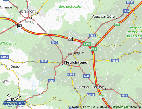 Carte MICHELIN Longlier - ViaMichelin