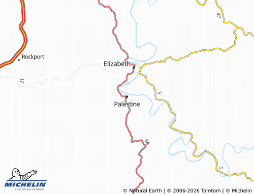 Kaart MICHELIN Palestine - ViaMichelin
