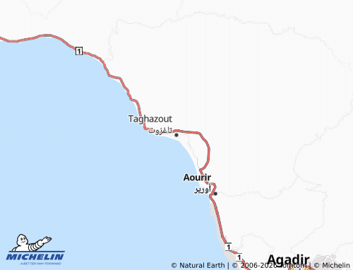 Mappa MICHELIN Taghzout - ViaMichelin
