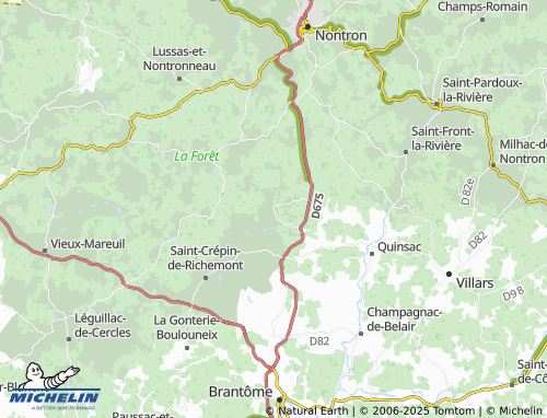 Carte MICHELIN La Chapelle-Montmoreau - ViaMichelin